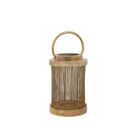 Lanterne Romimex Marron Doré Bois Métal 17 x 26 x 17 cm de Romimex, Bougeoirs et chandeliers - Réf : D1618363, Prix : 45,69 €...