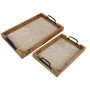 Set of trays Romimex Natural Wood 2 Pieces by Romimex, Plates and dishes - Ref: D1618372, Price: 43,92 €, Discount: %