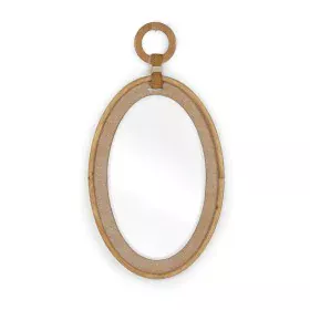 Wall mirror Romimex Natural Wood 55 x 95 x 2 cm Oval by Romimex, Wall-Mounted Mirrors - Ref: D1618379, Price: 102,50 €, Disco...