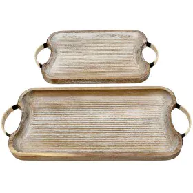 Set of trays Romimex Natural Wood 2 Pieces by Romimex, Plates and dishes - Ref: D1618382, Price: 62,71 €, Discount: %