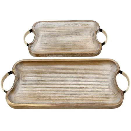 Jeux de plateaux Romimex Naturel Bois 2 Pièces de Romimex, Plats et plateaux - Réf : D1618382, Prix : 62,71 €, Remise : %