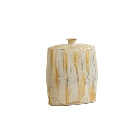 Florero Romimex Blanco Dorado Aluminio 31 x 36 x 14 cm de Romimex, Jarrones - Ref: D1618393, Precio: 84,76 €, Descuento: %