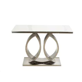 Console Romimex White Silver Stainless steel Synthetic marble 110 x 80 x 40 cm by Romimex, Tables - Ref: D1618409, Price: 919...