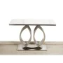 Console Romimex Blanc Argenté Acier inoxydable Marbre synthétique 110 x 80 x 40 cm de Romimex, Tables - Réf : D1618409, Prix ...