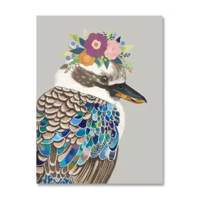 Painting Romimex Multicolour Canvas Flowers Bird 60 x 80 x 3 cm by Romimex, Paintings - Ref: D1618416, Price: 27,89 €, Discou...