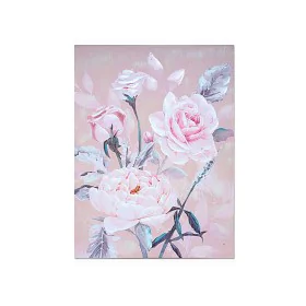 Painting Romimex Pink Canvas Roses 60 x 80 x 3 cm by Romimex, Prints on Canvas - Ref: D1618442, Price: 41,81 €, Discount: %