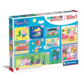 10-Puzzle Set Peppa Pig Clementoni SuperColor 220 Pieces by Peppa Pig, Jigsaws - Ref: S7192053, Price: 33,29 €, Discount: %