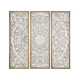 Set di 3 quadri Romimex Bianco Naturale Legno MDF 30 x 90 x 4 cm di Romimex, Dipinti - Rif: D1618533, Prezzo: 231,32 €, Scont...