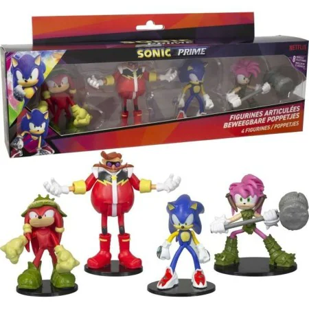 Gelenkige Figuren Sonic Prime 4 Stücke von Sonic, Gliederpuppen - Ref: S7192614, Preis: 39,62 €, Rabatt: %