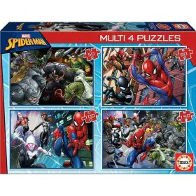 Set di 4 Puzzle Spiderman Educa 18102 380 Pezzi di Spider-Man, Puzzle classici - Rif: S7192683, Prezzo: 31,28 €, Sconto: %