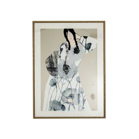 Painting Romimex PVC Paper Glass Lady 70 x 50 x 4 cm by Romimex, Paintings - Ref: D1618591, Price: 43,23 €, Discount: %