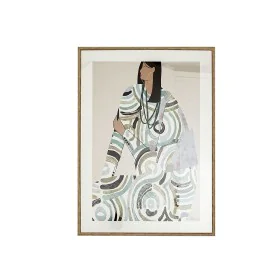 Painting Romimex PVC Paper Glass Lady 70 x 50 x 4 cm by Romimex, Paintings - Ref: D1618592, Price: 43,23 €, Discount: %