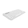 Teclado Bluetooth com Suporte para Táblete Logitech K380 Francês Branco AZERTY de Logitech, Teclados - Ref: S7192783, Preço: ...