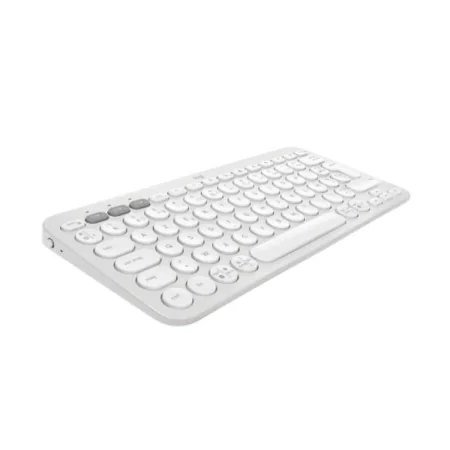 Clavier Bluetooth avec Support pour Tablette Logitech K380 Français Blanc AZERTY de Logitech, Claviers - Réf : S7192783, Prix...