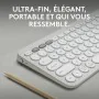 Clavier Bluetooth avec Support pour Tablette Logitech K380 Français Blanc AZERTY de Logitech, Claviers - Réf : S7192783, Prix...