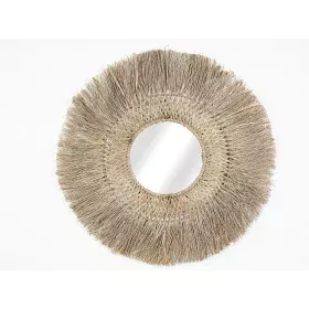 Miroir mural Romimex Naturel Fibre naturelle 85 x 85 x 3 cm Rond de Romimex, Miroirs muraux - Réf : D1618618, Prix : 97,57 €,...