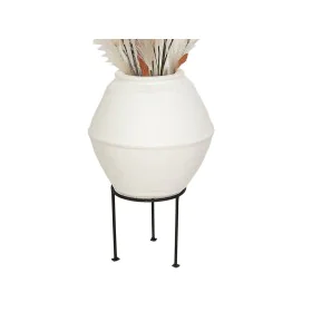 Plantador Romimex Branco Terracota 30 x 55 x 30 cm Com suporte de Romimex, Vasos - Ref: D1618669, Preço: 81,48 €, Desconto: %