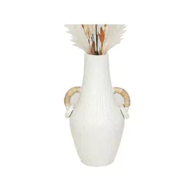 Vase Romimex Blanc Rotin Terre cuite 25 x 50 x 25 cm Avec des poignées de Romimex, Vases - Réf : D1618671, Prix : 68,95 €, Re...