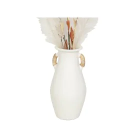 Vase Romimex Blanc Rotin Terre cuite 20 x 40 x 20 cm Avec des poignées de Romimex, Vases - Réf : D1618672, Prix : 62,67 €, Re...