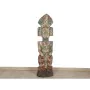 Escultura Romimex Amarelo Vermelho Verde Madeira de suar 33 x 157 x 33 cm Tribal de Romimex, Esculturas - Ref: D1618692, Preç...