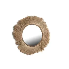 Miroir mural Romimex Naturel Fibre végétale 90 x 4 x 90 cm Rond de Romimex, Miroirs muraux - Réf : D1618729, Prix : 133,12 €,...