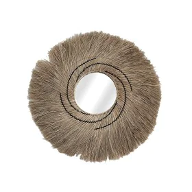 Wall mirror Romimex Natural Vegetable fibre 80 x 4 x 80 cm Circular by Romimex, Wall-Mounted Mirrors - Ref: D1618730, Price: ...