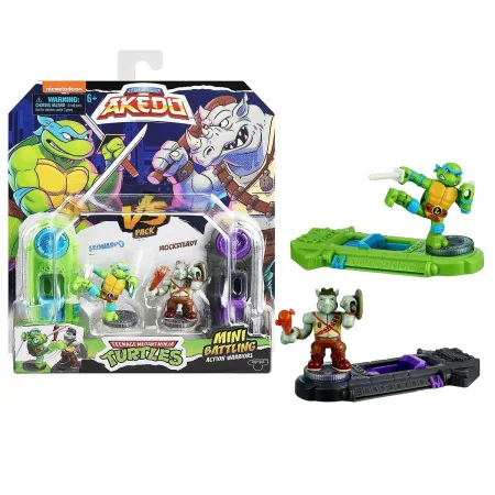 Figuras de combate Teenage Mutant Ninja Turtles Legends of Akedo: Leonardo vs Rocksteady de Teenage Mutant Ninja Turtles, Bon...