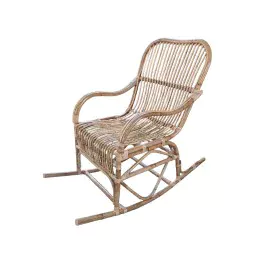 Fauteuil à Bascule Romimex Naturel Rotin 55 x 105 x 90 cm de Romimex, Chaises - Réf : D1618795, Prix : 185,13 €, Remise : %