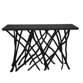 Console Romimex Black Teak 120 x 80 x 35 cm by Romimex, Tables - Ref: D1618826, Price: 322,15 €, Discount: %