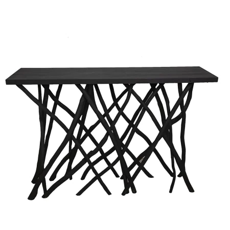 Consola Romimex Preto Teca 120 x 80 x 35 cm de Romimex, Jogos de móveis - Ref: D1618826, Preço: 322,15 €, Desconto: %