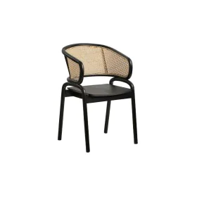 Siège Romimex Noir Naturel Rotin bois de teck 58 x 78 x 56 cm de Romimex, Chaises - Réf : D1618831, Prix : 206,28 €, Remise : %