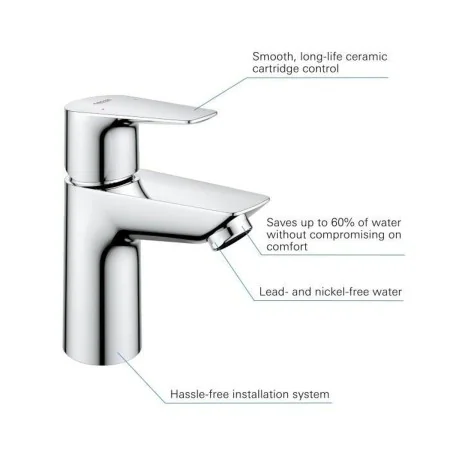 Mixer Tap Grohe Start Edge Brass by Grohe, Bathroom Sink Taps - Ref: S7193739, Price: 91,84 €, Discount: %