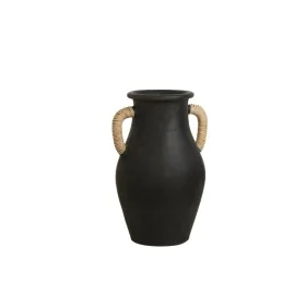 Vaso Romimex Preto Cerâmica Rotim 20 x 40 x 20 cm Com pegas de Romimex, Jarrões - Ref: D1618834, Preço: 55,50 €, Desconto: %