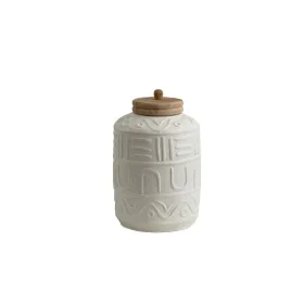 Tin Romimex White Wood Ceramic 23 x 37 x 23 cm With lid by Romimex, Ornaments - Ref: D1618837, Price: 64,43 €, Discount: %