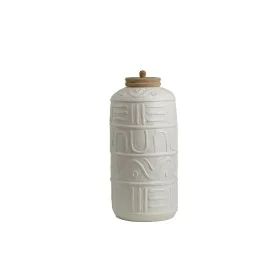 Bote Romimex Branco Madeira Cerâmica 24 x 55 x 24 cm Com tampa de Romimex, Adornos - Ref: D1618838, Preço: 117,78 €, Desconto: %