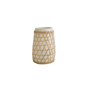 Blumenvase Romimex Weiß aus Keramik Rattan 20 x 30 x 20 cm von Romimex, Vasen - Ref: D1618841, Preis: 51,35 €, Rabatt: %