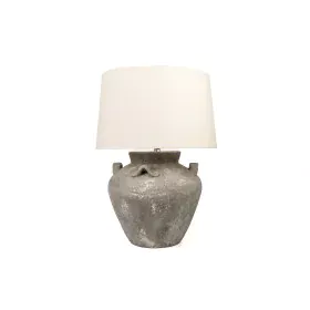 Desk lamp Romimex Grey Ceramic 40 x 75 x 40 cm by Romimex, Bedside and Table Lamps - Ref: D1618857, Price: 145,33 €, Discount: %