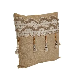 Coussin Romimex Beige Pompons 45 x 8 x 45 cm Broderie de Romimex, Coussins - Réf : D1618868, Prix : 30,18 €, Remise : %