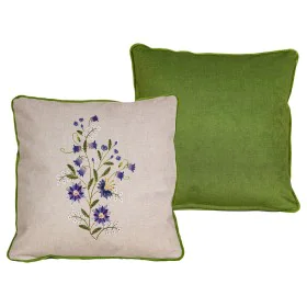 Coussin Romimex Vert Beige Réversible 45 x 45 x 12 cm Broderie de Romimex, Coussins - Réf : D1618911, Prix : 18,61 €, Remise : %