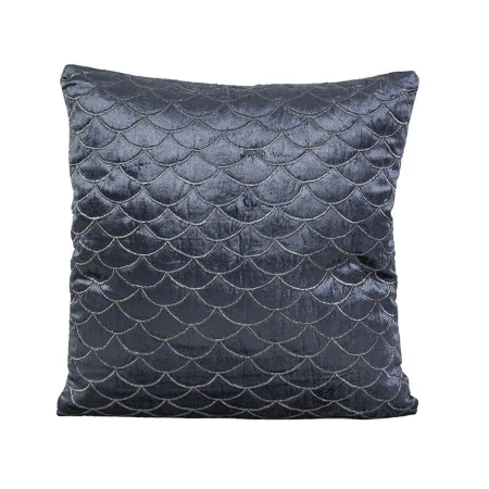 Coussin Romimex Bleu foncé Velours 45 x 10 x 45 cm Broderie de Romimex, Coussins - Réf : D1618918, Prix : 28,64 €, Remise : %