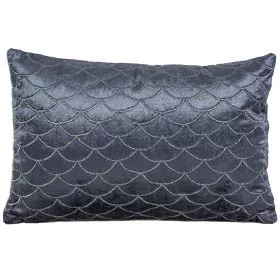 Coussin Romimex Bleu foncé Velours 45 x 10 x 30 cm Broderie de Romimex, Coussins - Réf : D1618919, Prix : 26,73 €, Remise : %