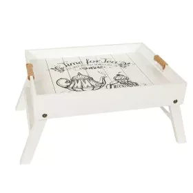 Tabuleiro de Cama Dobrável Romimex Branco Madeira 56 x 36 x 24 cm de Romimex, Pratos e fontes - Ref: D1618950, Preço: 55,15 €...