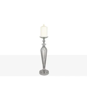 Candleholder Romimex Silver Metal Glass 16 x 50 x 16 cm by Romimex, Candelabras and candle holders - Ref: D1618956, Price: 58...