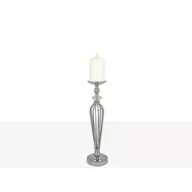 Bougeoir Romimex Argenté Métal verre 16 x 50 x 16 cm de Romimex, Bougeoirs et chandeliers - Réf : D1618956, Prix : 58,43 €, R...