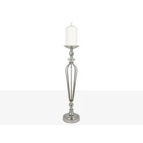 Castiçais Romimex Prateado Metal Vidro 16 x 57 x 16 cm de Romimex, Candelabros e suportes para velas - Ref: D1618957, Preço: ...