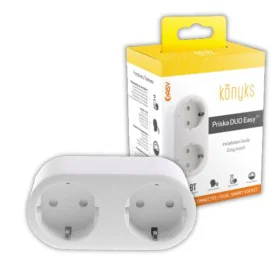 2-socket plugboard without power switch Konyks Priska Duo Easy Wi-Fi 16 A by Konyks, Intelligent and remote control sockets -...