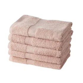 Ensemble de serviettes de toilette TODAY 100 % coton 70 x 130 cm Rose (5 Unités) de TODAY, Serviettes de bain - Réf : S719437...