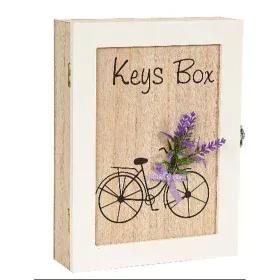 Key cupboard Romimex White MDF Wood 21 x 26 x 6 cm Bicycle by Romimex, Cupboards and shelving - Ref: D1619007, Price: 16,43 €...