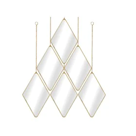 Mirror Set Romimex Golden polystyrene 17 x 27 x 1 cm by Romimex, Wall-Mounted Mirrors - Ref: D1619024, Price: 44,66 €, Discou...