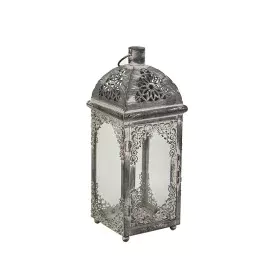 Lantern Romimex Grey Metal Glass 13 x 33 x 13 cm by Romimex, Candelabras and candle holders - Ref: D1619075, Price: 27,56 €, ...